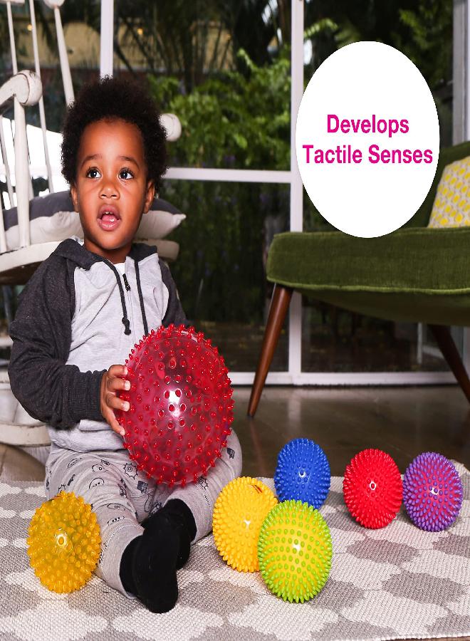 Edushape The Original Sensory Ball for Baby - 7” Transparent Trendy Color Baby Ball That Helps Enhance Gross Motor Skills for Kids Aged 6 Months & Up - Pack of 1 Vibrant & Unique Toddler Ball for Baby