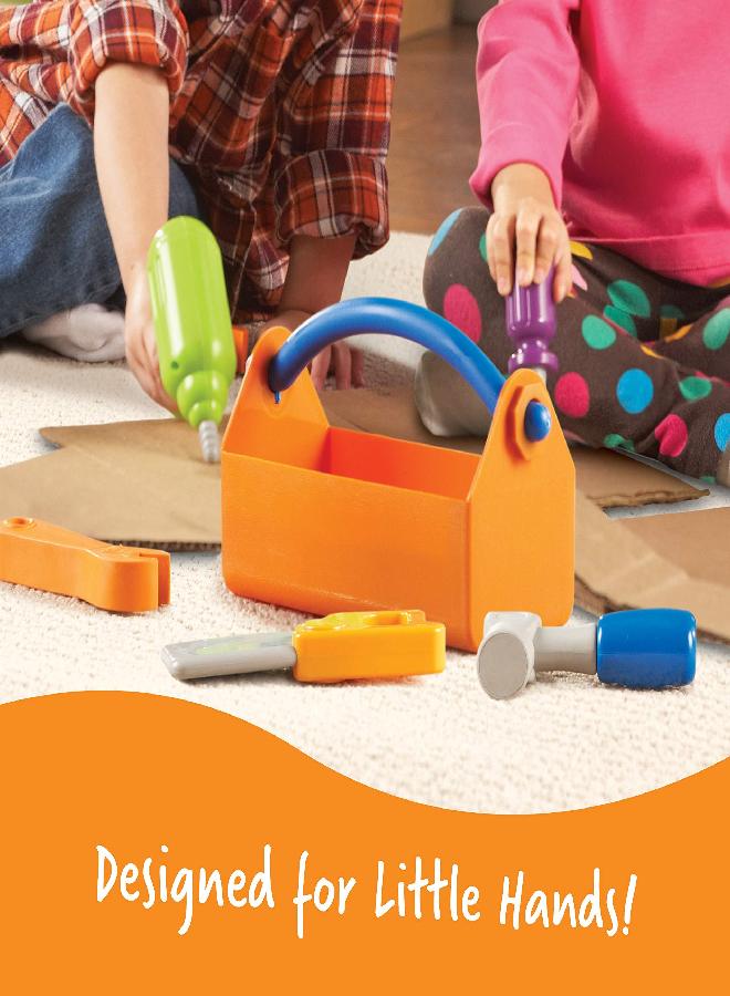 Learning Resources New Sprouts Fix It! My Very Own Tool Set - 6 Pieces, Ages 2+ Toddler Learning Toys, Develops Fine Motor Skills, Toddler Tool Set, First Tool Box, Kids Tool Set