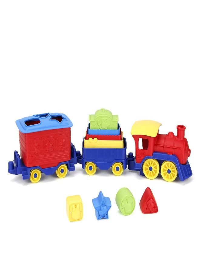 Green Toys Mickey Mouse & Friends Stack & Sort Train