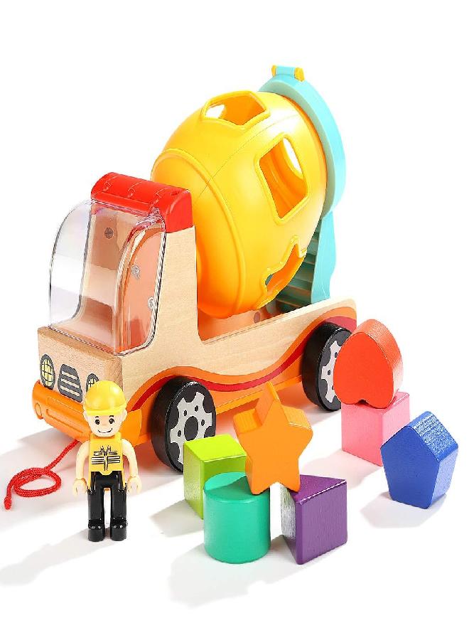 TOP BRIGHT Dump Truck Shape Sorter Toys for Toddlers - Preschool Learning Toys for 2 3 Year Old Boys Girls Gifts