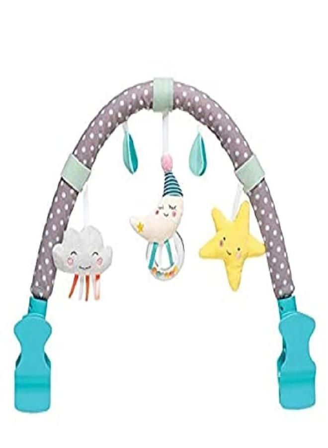 Taf Toys Savannah Adventures Arch. Ideal for Infant and Toddlers, Fits Stroller, Pram and Car Seat, Activity Arch with Fascinating Toys, Stimulates Baby’s Senses and Motor Skills Development