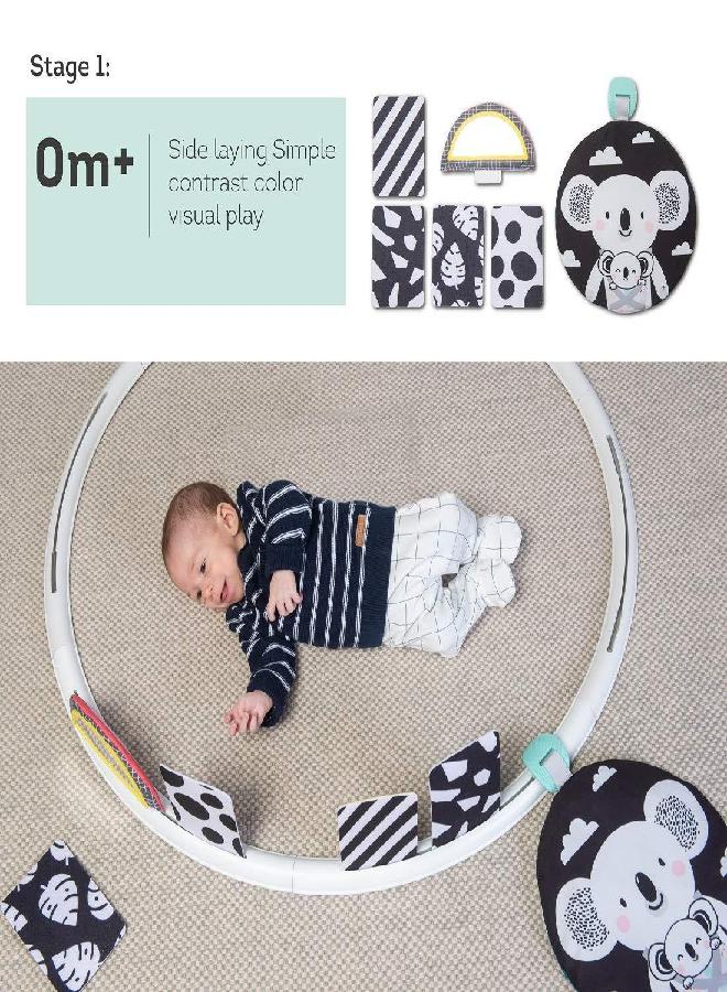 Taf Toys All Around Me Activity Hoop | Developmental Hoop, Prefect for Newborns and up, with 24 Developmental Activities. Designed to Promote Baby’s Senses, Motor Skills and Cognitive Development