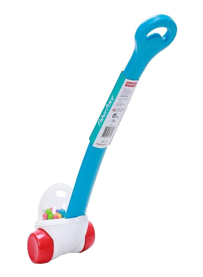 Fisher-Price Corn Popper Baby Toy, Blue, Toddler Push Toy with Ball-Popping Action for 1 Year Old and Up