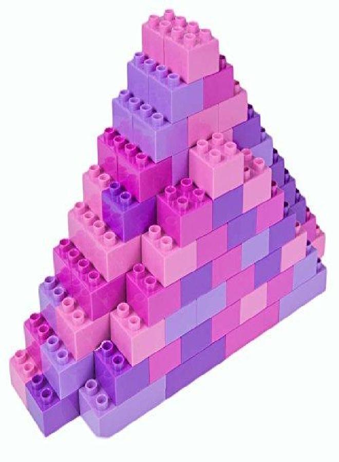 Strictly Briks Toy Building Block - Big Briks Set-Large Building Blocks for Kid, Pink, Magenta, Lavender, & Purple Colors, 108 Pc