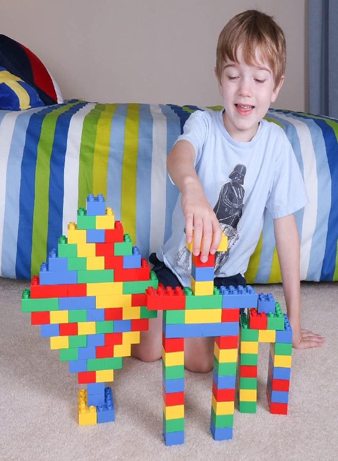 Strictly Briks - Big Briks Set - 108 Pieces - Blue, Green, Red, & Yellow - Large Building Blocks for Toddlers Ages 3 and Up, Compatible with All Major Brands