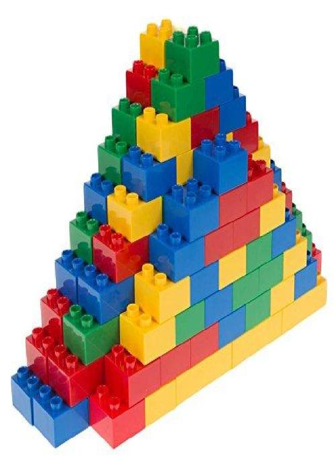 Strictly Briks - Big Briks Set - 108 Pieces - Blue, Green, Red, & Yellow - Large Building Blocks for Toddlers Ages 3 and Up, Compatible with All Major Brands