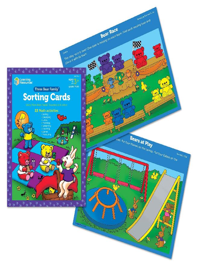 Learning Resources Three Bear Family Sort, Pattern & Play Activity Set, Homeschool Accessory, Counting & Sorting, Ages 3+