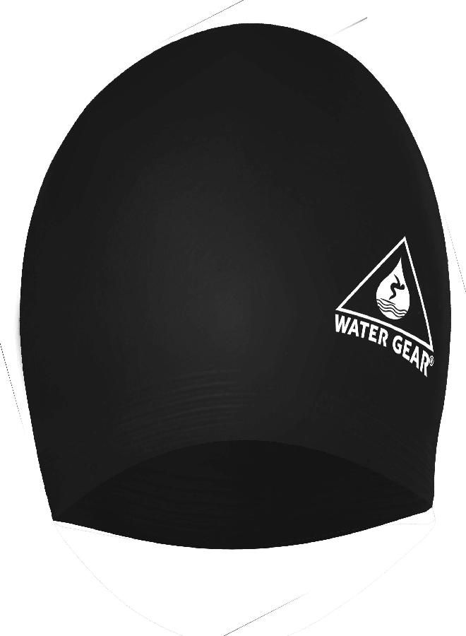 Gear Latex Swim Cap- Keeps Hair Dry And Secure - Comfortable And Great Fit - Shave Time Off Your Lap - Swim Caps For Men Women And Kids Long Hair - Black