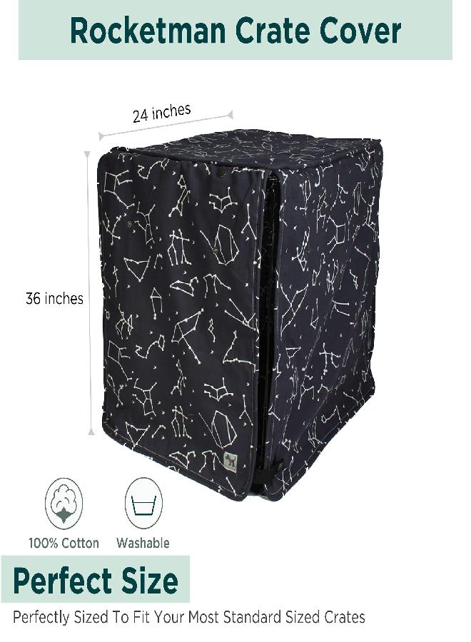 Molly Mutt Dog Crate Cover, Rocketman, Big, 36