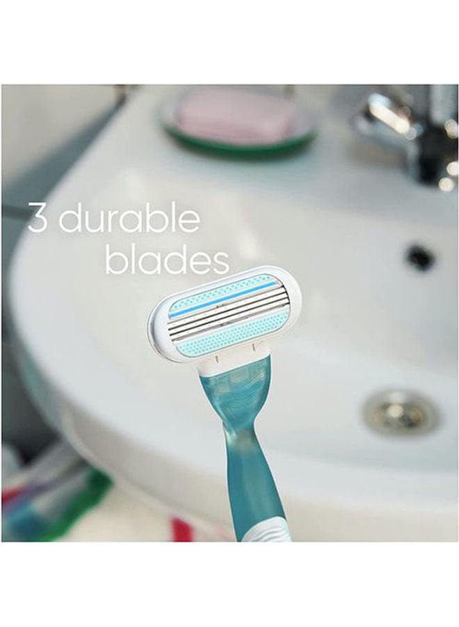 Venus Close & Clear Original Razor With 2 Refill Blades Multicolour