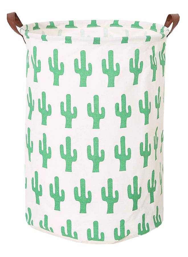 CLOCOR Large Round Storage Bin Collapsible Cactus Storage Basket Clothes Laundry Hamper Toy Bins Gift Baskets (Cactus)