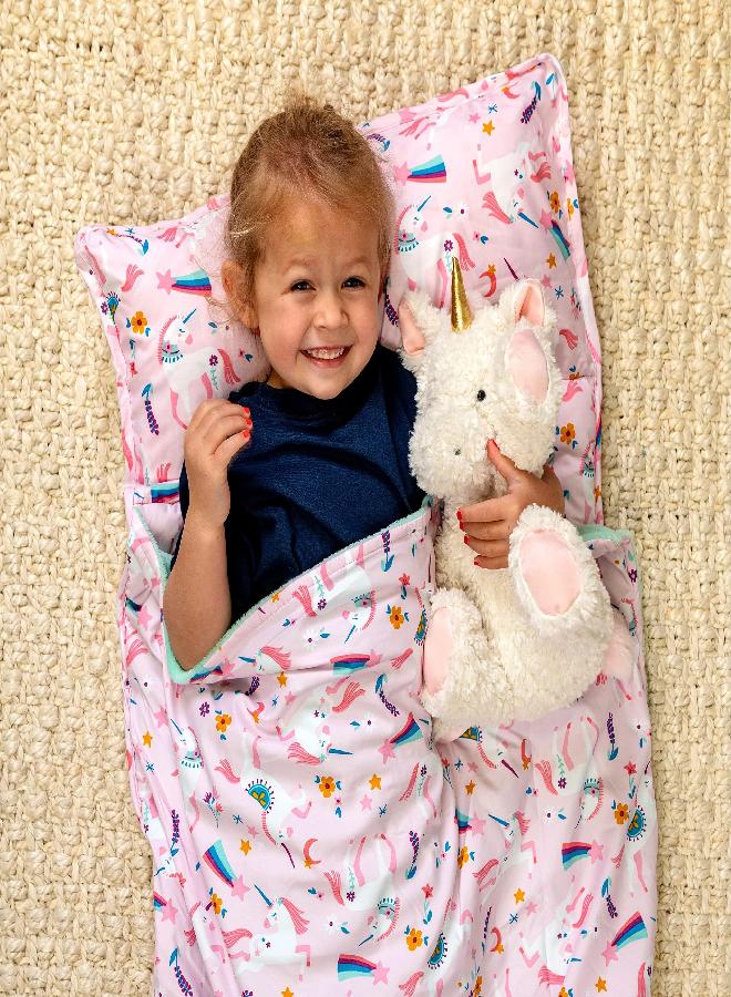 Stephen Joseph Stephen Joseph All Over Print Nap Mat, Pink Unicorn, Pink Unicorn (SJ7702)