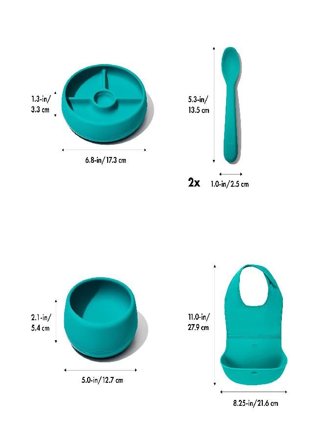 OXO TOT Silicone Feeding Gift Set - BPA and PVC Free