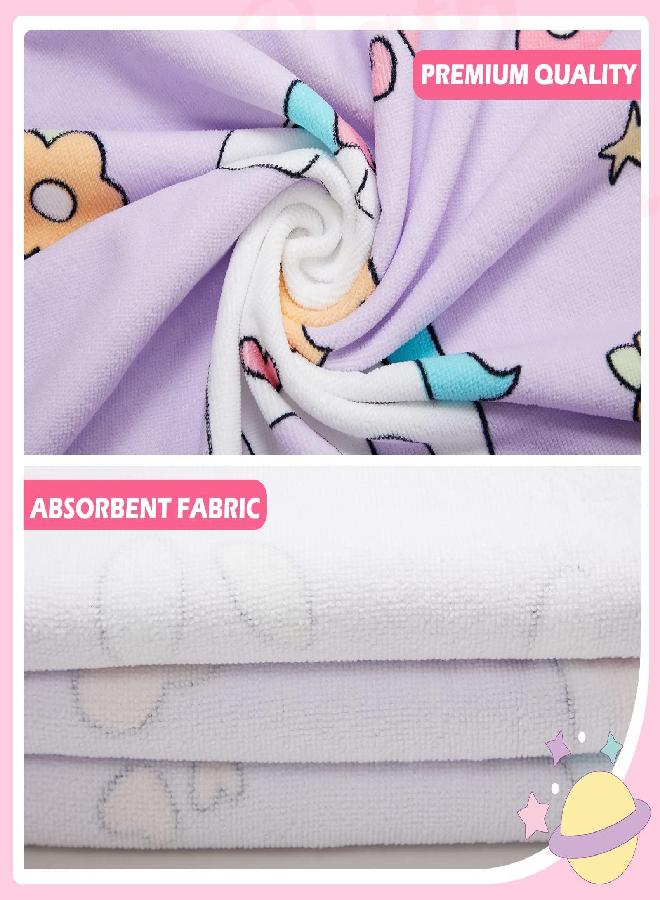 3 Pack Kids Hooded Towel Baby Beach Bath Towel for Girls Boys Thicker Toddler Swim Towels Ponchos with Hood Cotton Pool Bath Towels Poncho (Mermaid, Unicorn,47 x 24 Inch)