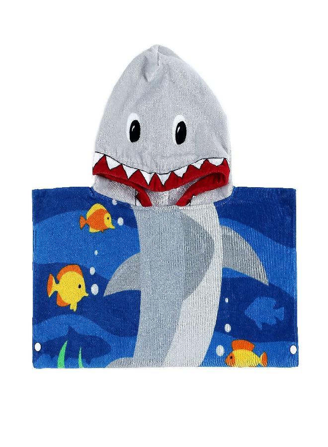 PERYOUN Child 100% Cotton Hooded Towel 24 x 48 inches (Mermaid)