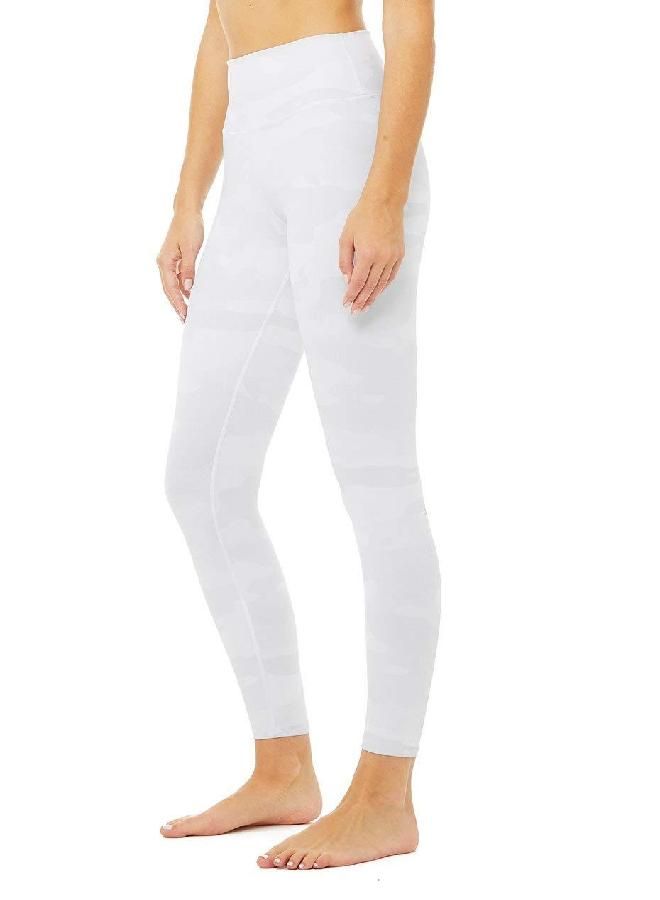 Alo Yoga Women's High-Waist Vapor Legging, White Camouflage, Large