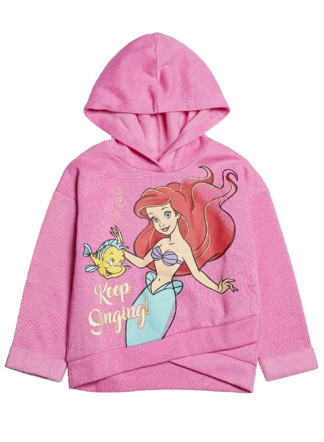 Disney Little Mermaid Princess Ariel Little Girls Pullover Hooded Legging Set 6-6X