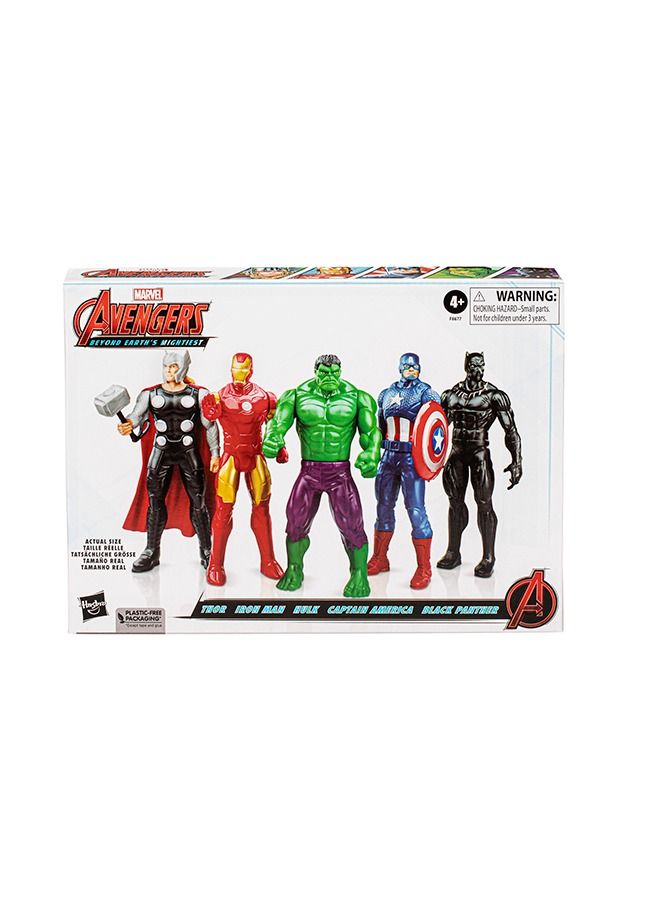 Marvel Beyond Earth's Mightiest Multipack, Set of 6 Inch Action Figures and Accessories, Marvel Toys for Kids Ages 4 and Up
