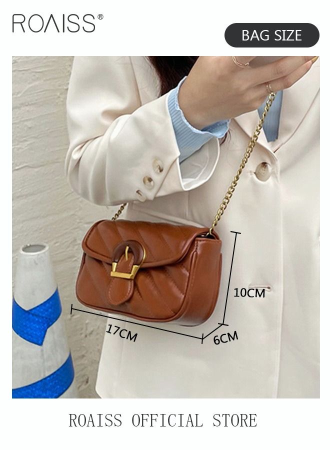 Women Shoulder Handbags White Crossbody Purse PU Leather Crossbody Bags for Women Quilted Crossbody Bag Women Leather Flap Chain Shoulder Mini Bags