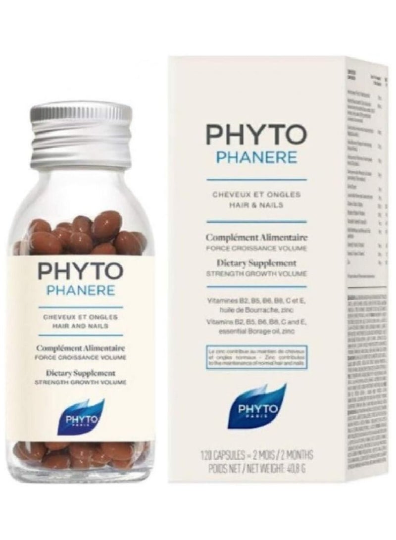 Phyto Phytophanere Capsules for Hair and Nails - 120 Capsules