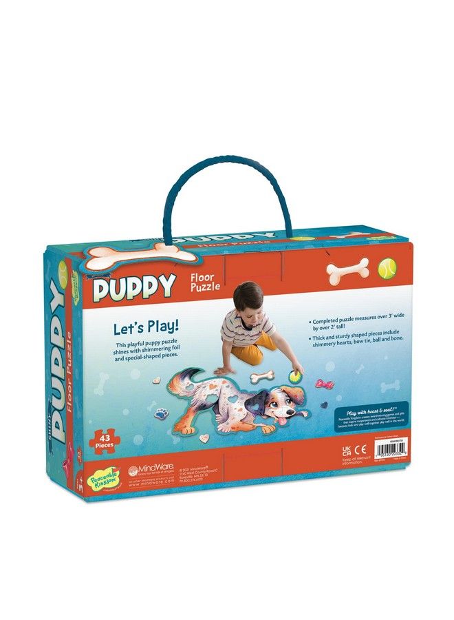 Shiny Puppy Floor Puzzle 43 Piece Giant Floor Puzzle For Kids Ages 3 & Up Fun Shaped Puzzle Pieces Great For Classrooms