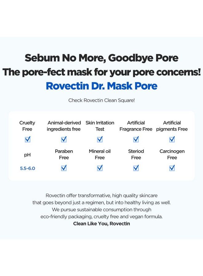 ] Dr. Mask Pore For Sebum Control And Pore Treatment (Pack Of 5 Each)