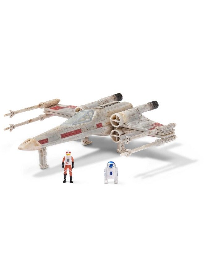 Micro Galaxy Squadron Starfighter Class Luke Skywalker’S X Wing 5 Inch Vehicle With 1 Inch Luke Skywalker & R2 D2 Micro Figures