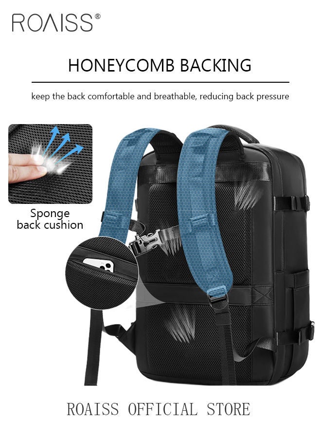 Large Travel Backpack Carry On Backpack Expandable Airline Airplane Approved Weekender Backpack Hiking Backpack Laptop Backpack with USB Charging Port Waterproof Backpack