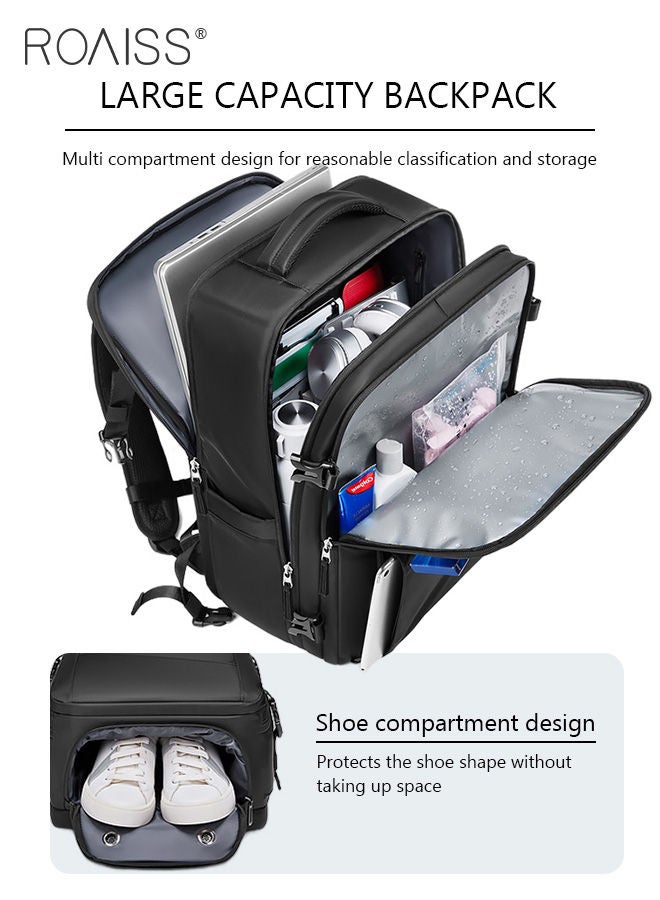 Large Travel Backpack Carry On Backpack Expandable Airline Airplane Approved Weekender Backpack Hiking Backpack Laptop Backpack with USB Charging Port Waterproof Backpack