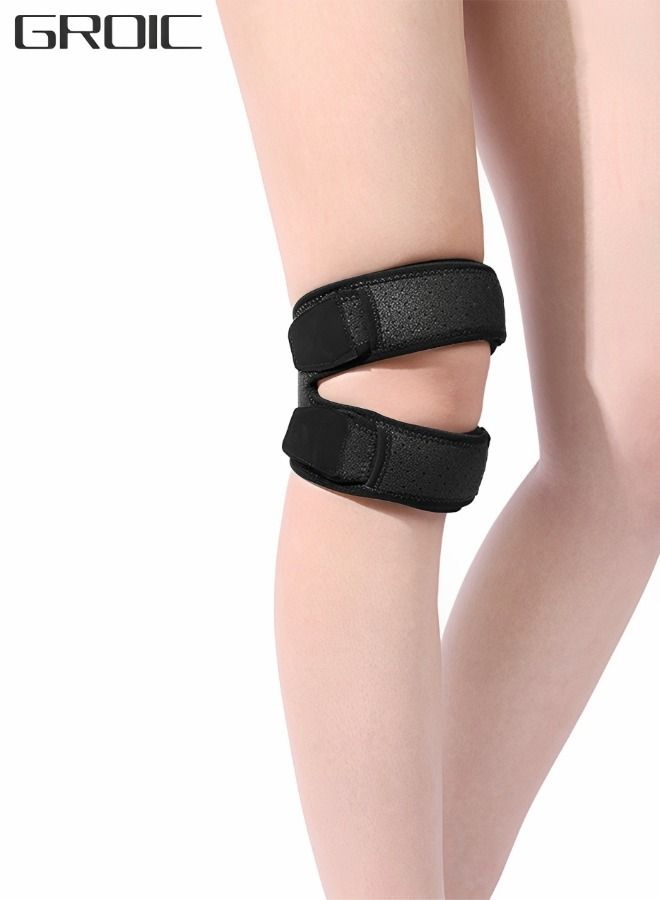 Patella Knee Brace, Adjustable Knee Brace for Knee Pain Prevention And Relief, Neoprene Knee Brace, Running Support Belt, Patella Stabilizer Support for Running, Fitness, Basketball