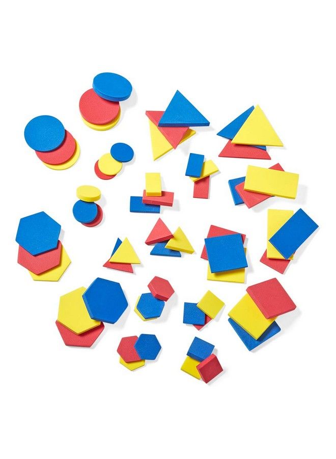 Foam Attribute Blocks Student Kit Geometry Set Preschool Learning Manipulatives For Preschool Montessori Math Shapes For Toddlers Home Schooling Materials Prek (Set Of 60 Blocks)
