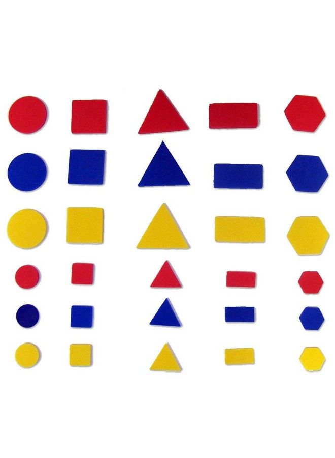 Foam Attribute Blocks Student Kit Geometry Set Preschool Learning Manipulatives For Preschool Montessori Math Shapes For Toddlers Home Schooling Materials Prek (Set Of 60 Blocks)