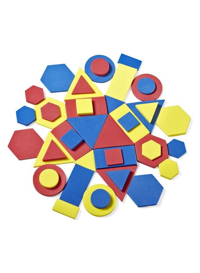 Foam Attribute Blocks Student Kit Geometry Set Preschool Learning Manipulatives For Preschool Montessori Math Shapes For Toddlers Home Schooling Materials Prek (Set Of 60 Blocks)