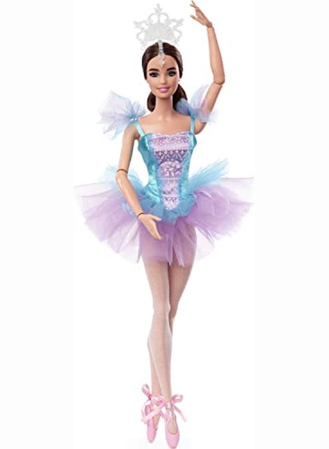 Signature Ballet Wishes Doll (Brunette 12 In) Posable Wearing Ballerina Costume Tutu Pointe Shoes & Tiara Gift For 6 Year Olds And Up
