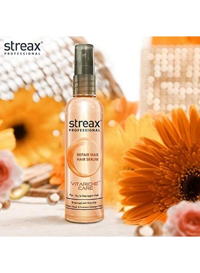 Professional Vitariche Care Repair Max Hair Serum For Men & Women ; Helps Repair & Rejuvenate Dry & Damaged Hair ; Provides Softer Nourished & Healthier Hair ; For Dry To Damaged Hair 100 Ml