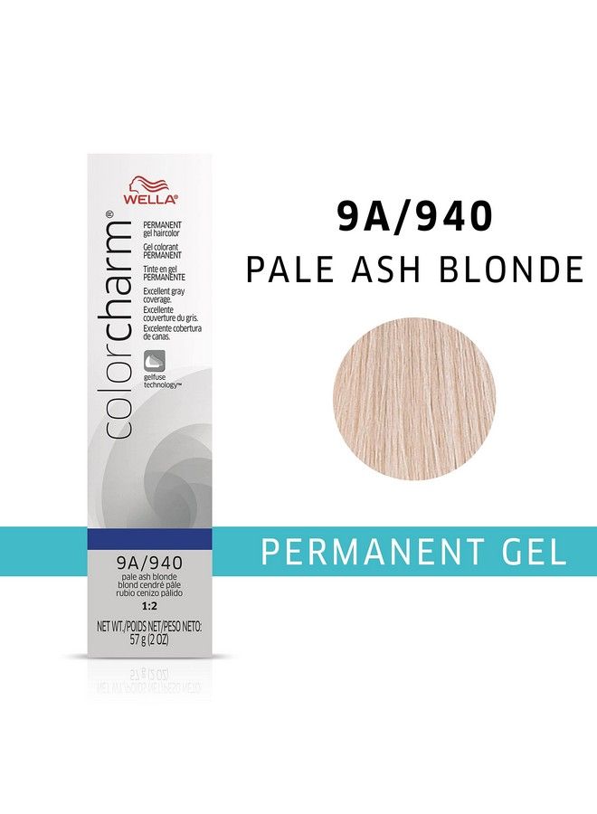 Wella Colorcharm Permanent Gel Hair Color For Gray Coverage 9A Pale Ash Blonde