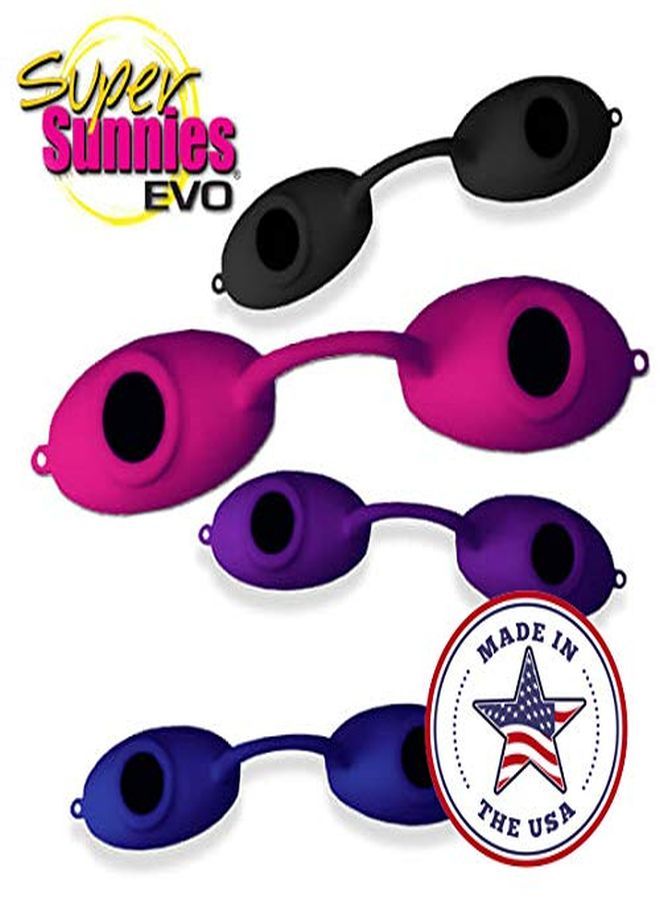 Uper Sunnies Uv Eye Protection Fda Compliant Flexible Tanning Goggles Eyeshields, 4-Pack