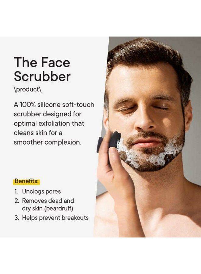 Silicone Face Scrubber For Men Facial Cleansing Brush Silicone Face Wash Brush Manual Waterproof Cleansing Skin Care Face Brushes For Cleansing And Exfoliating (Black)