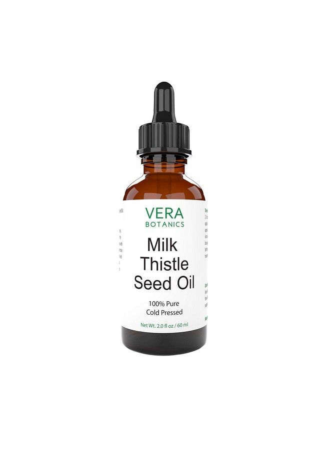 Milk Thistle Oil 100% Pure & Natural Unrefined Coldpressed For Health Cleanse And Detox Face Dry Skin Nails Lips Body & Hair Reduce Hair Breakage Even Out Skin Tone