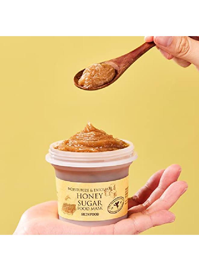 Skinfood Mask Honey Sugar 120G Facial Pore Cleanser Nourishing & Firming Skin Exfoliator Wash Off Face Masks W/Melting Sugar For Healthy And Smooth Skin Showerproof Texture (423 Oz)