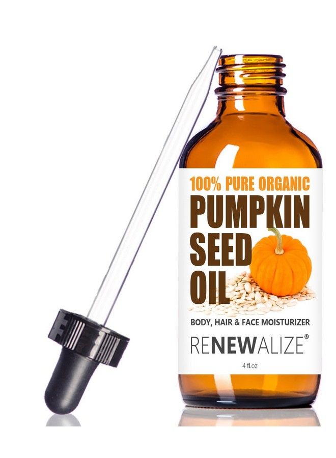 Organic Pumpkin Seed Oil Natural Face Moisturizer Unrefined Cold Pressed Facial Oils Anti Aging Treatment For Men And Women | For Normal Combination And Mature Skin Types