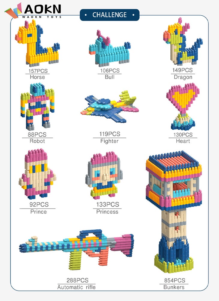 Building Blocks & Stacking Toys Set Effective Stem Learning Toys for Hands-on Play  Colorful & Educational Stacking Building Toys Game