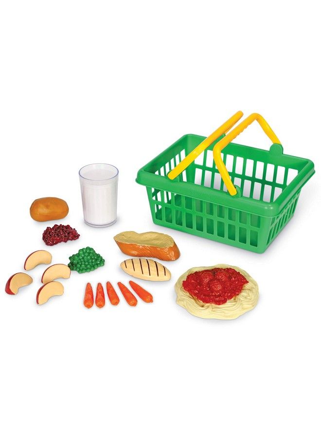 Healthy Dinner Basket 19 Pieces Ages 3+ Pretend Play Food For Toddlers Preschool Learning Toys Kitchen Play Toys For Kids