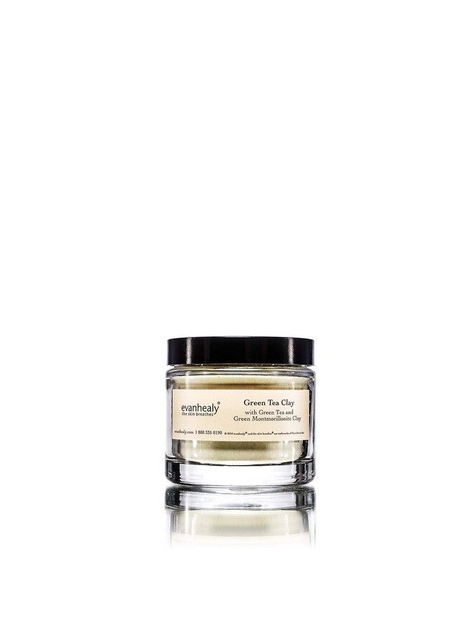 Green Tea Clay Treatment ; Clarifying & Balancing Mask ; Organic Matcha & Montmorillonite Clay For Oily Normal & Dry Skin