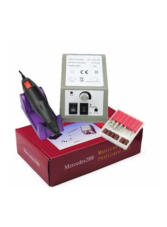 Electric Nail Art Drill Tool Black/Red/Brown