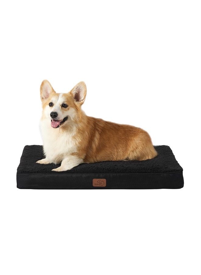 Medium Dog Bed for Medium Dogs - Orthopedic Waterproof Dog Beds with Removable Washable Cover, Egg Crate Foam Pet Bed Mat, Suitable for Dogs Up to 35lbs