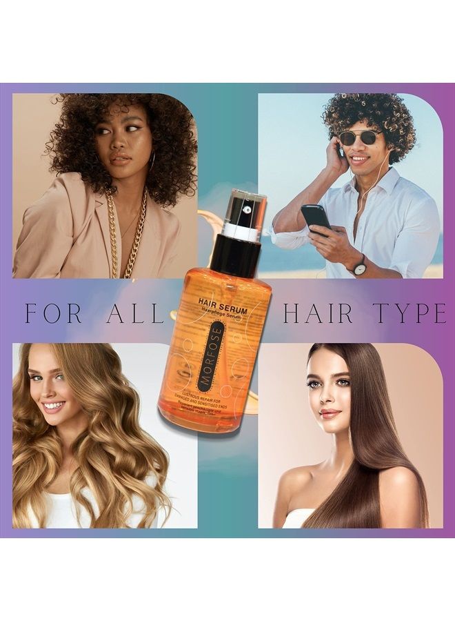 Anti Frizz Hair Serum to Eliminate Frizz, Lock In Moisture, and Restore Shine, Prevent Split Ends and Dry Damage, Smoothing Serum for Hair, Silky Softness Hair, Shine and Radiance, 75 mL