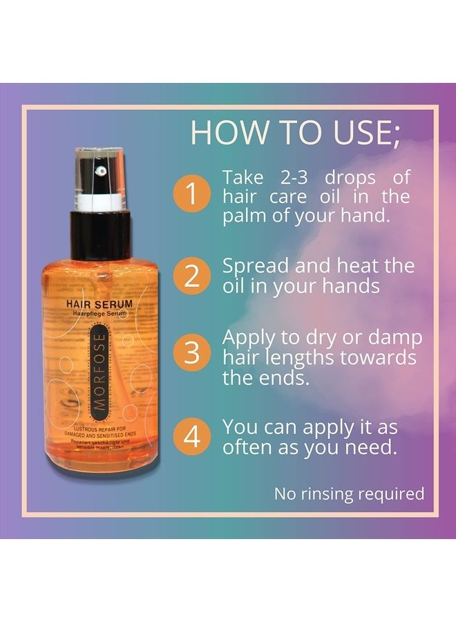 Anti Frizz Hair Serum to Eliminate Frizz, Lock In Moisture, and Restore Shine, Prevent Split Ends and Dry Damage, Smoothing Serum for Hair, Silky Softness Hair, Shine and Radiance, 75 mL