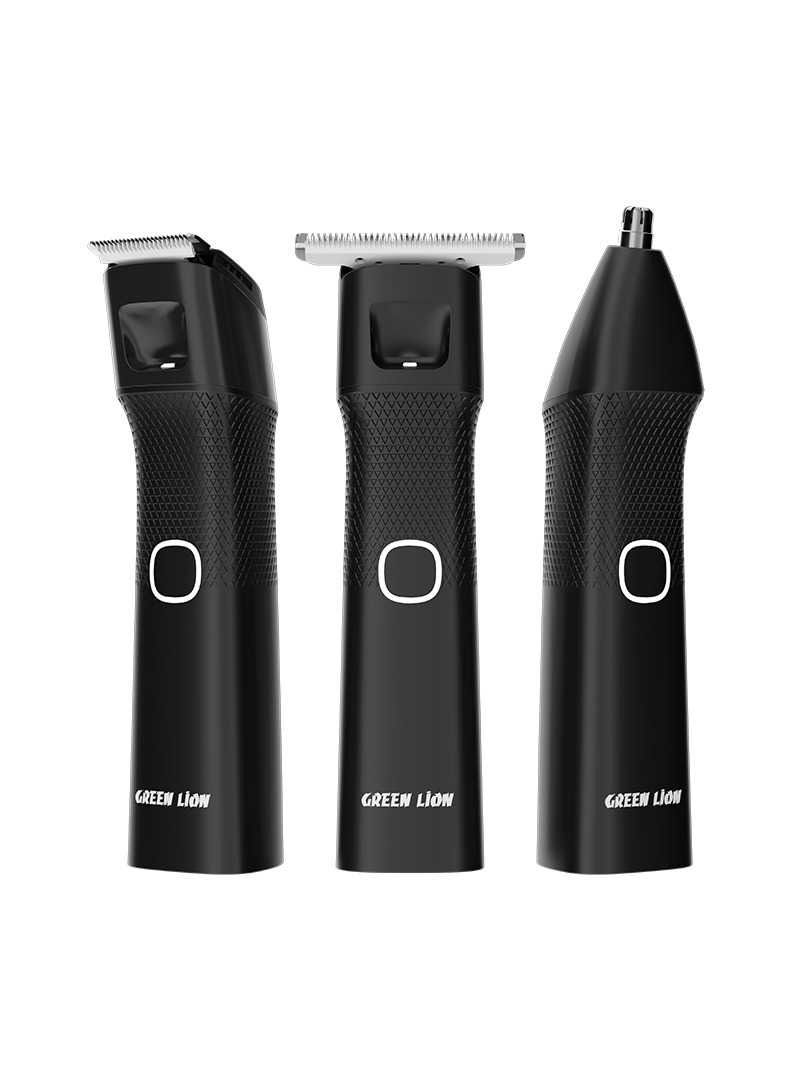 3 in 1 Body Trimmer / Type-C Charging / 1200mAh Battery Capacity / 90 Minutes Working Time / Built in LED Light / Convertible Head / 55mm Ultra-Wide Knife / Body Hair Scissors / Nose Hair - Black