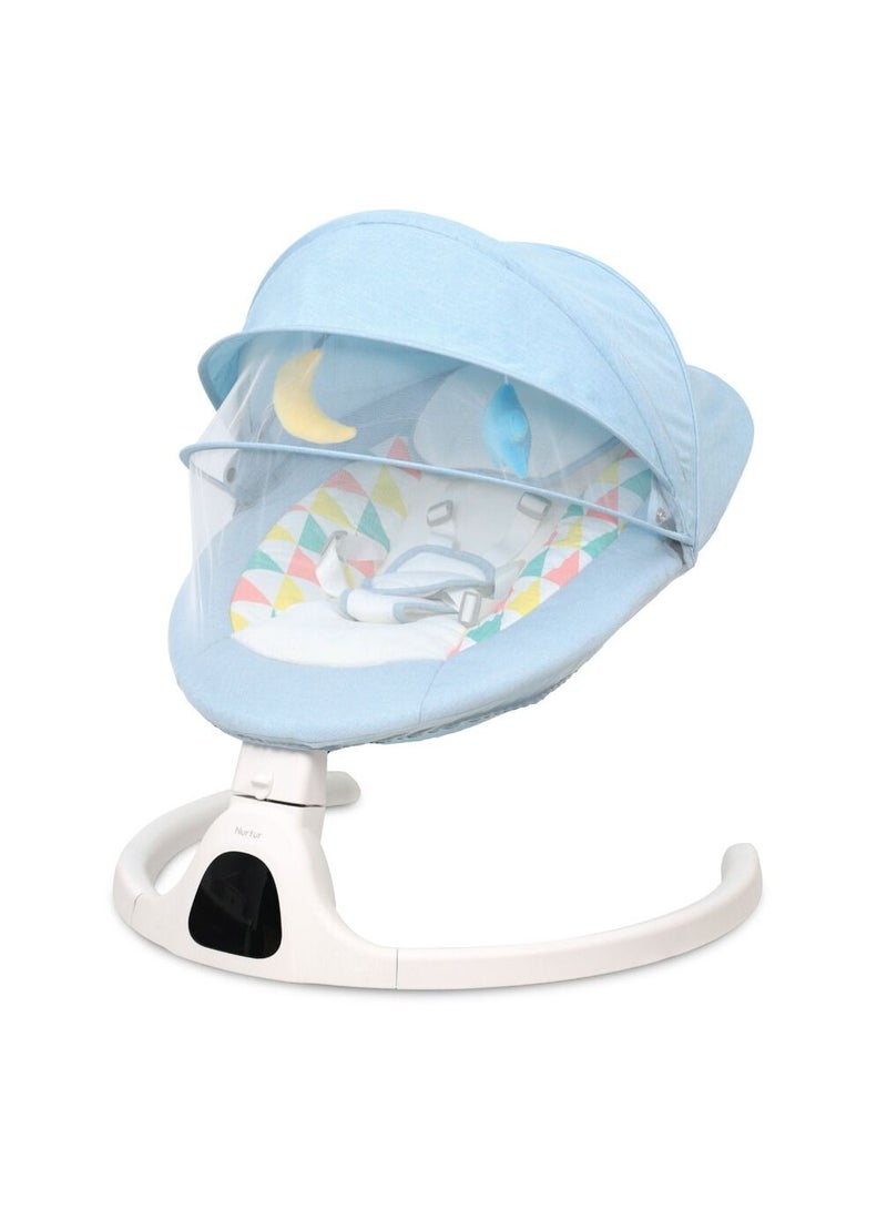 Automatic Baby Swing Chair Multiple Swing Motion ynamic detection function Timer setting Blue